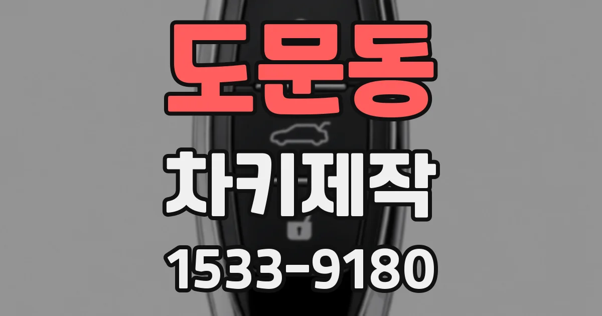도문동 차키제작