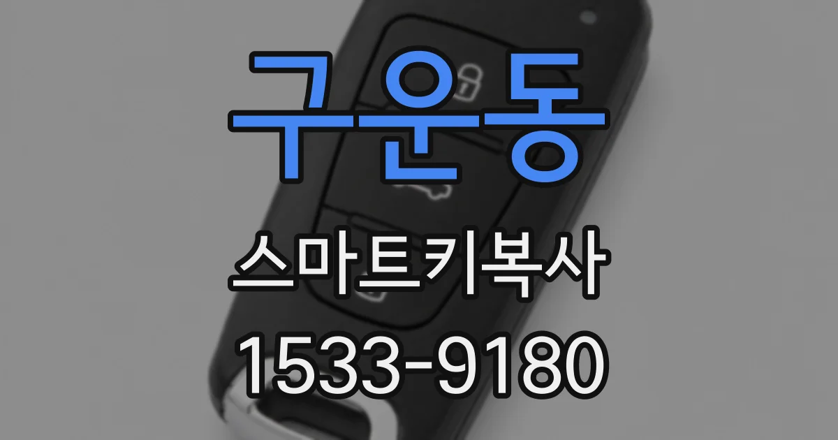 구운동 스마트키복사