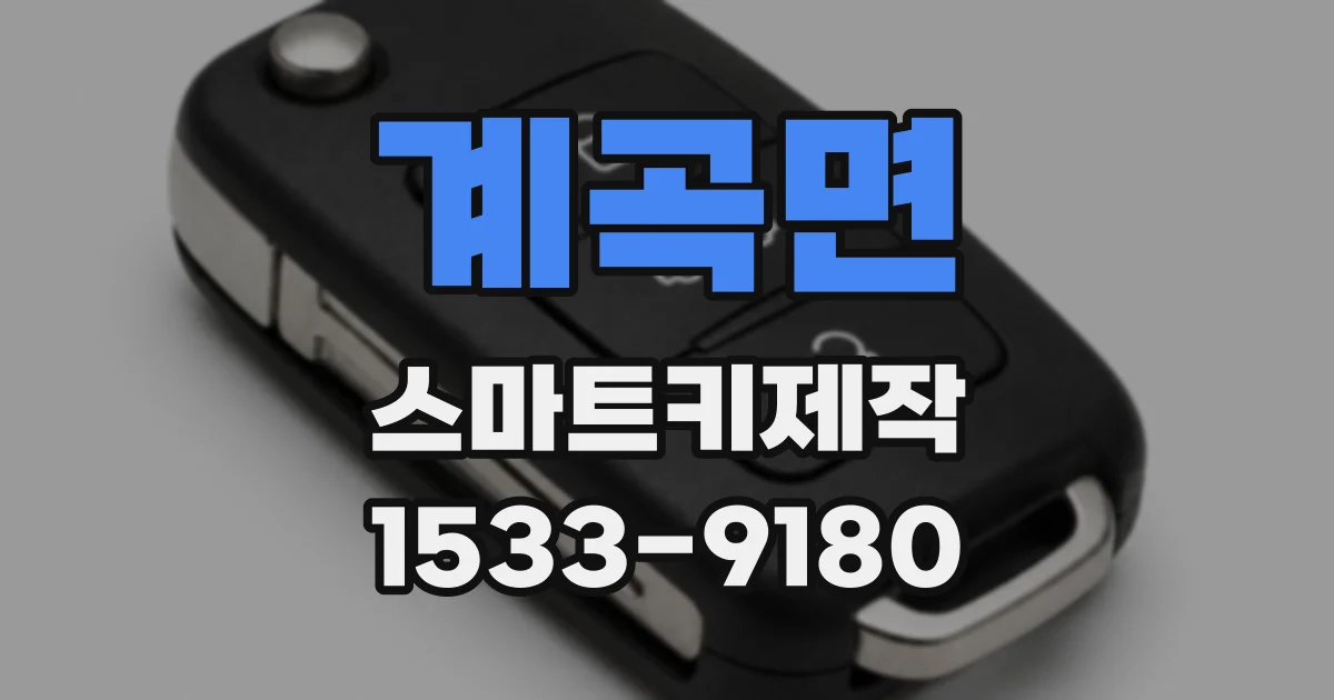 계곡면 스마트키제작