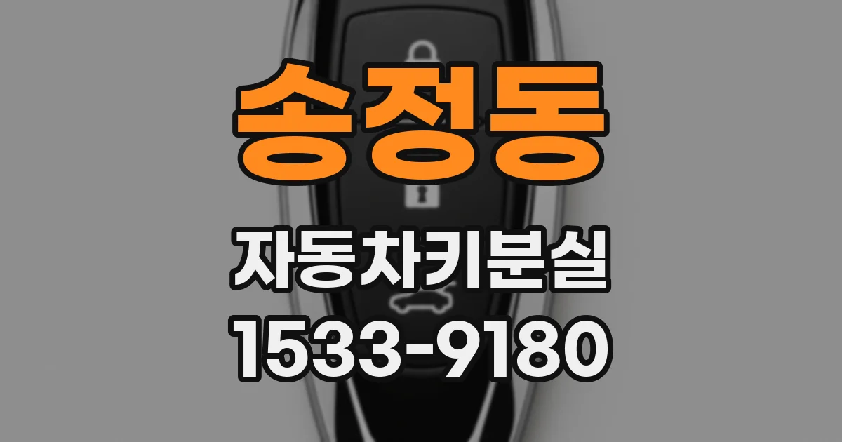 송정동 자동차키분실