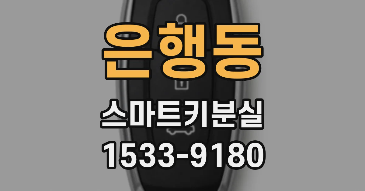 은행동 스마트키분실