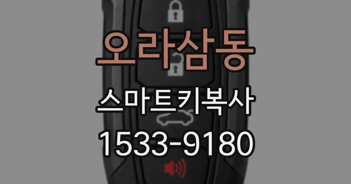 오라삼동 스마트키복사