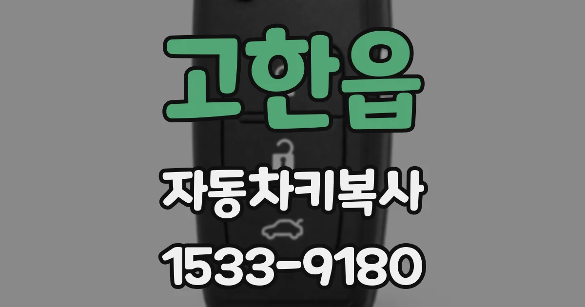 고한읍 자동차키복사