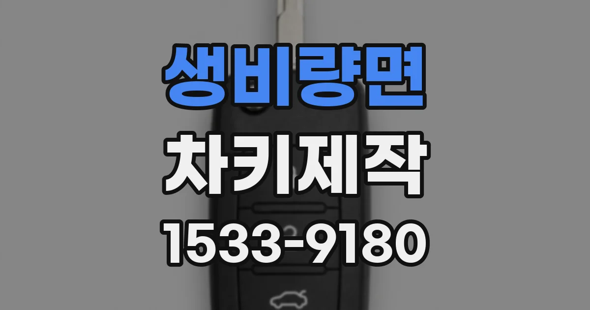 생비량면 차키제작