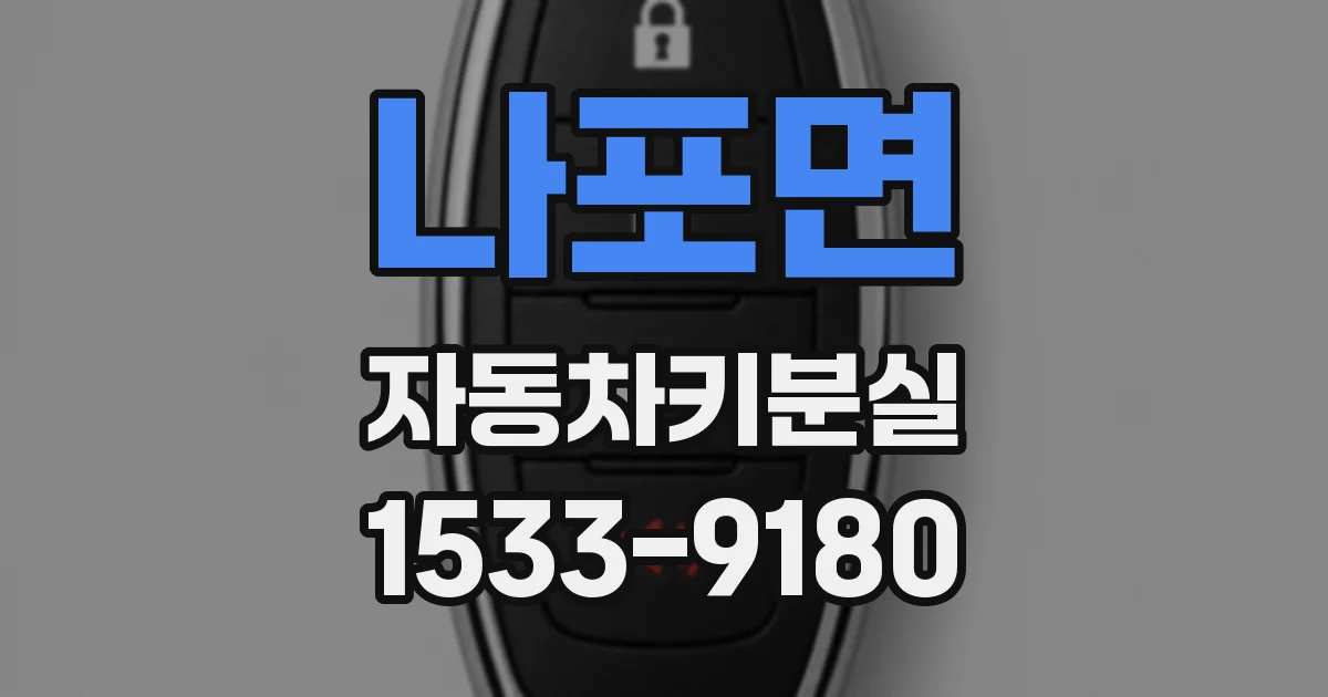 나포면 자동차키분실