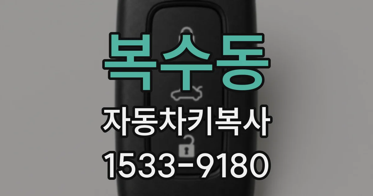 복수동 자동차키복사