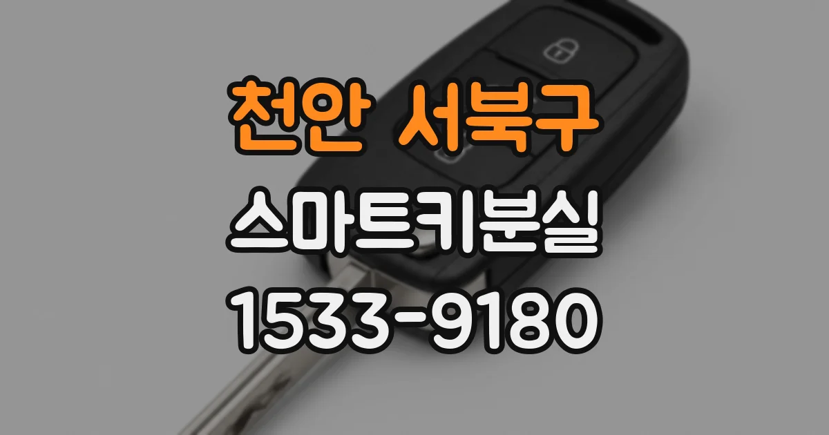 천안 서북구 스마트키분실