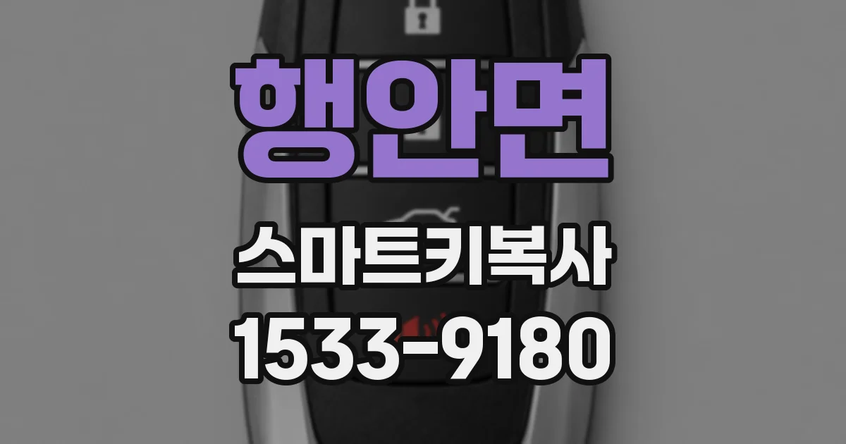 행안면 스마트키복사