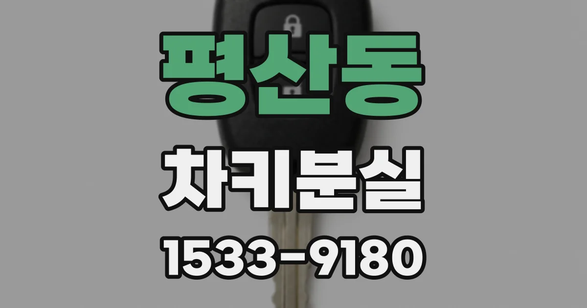 평산동 차키분실