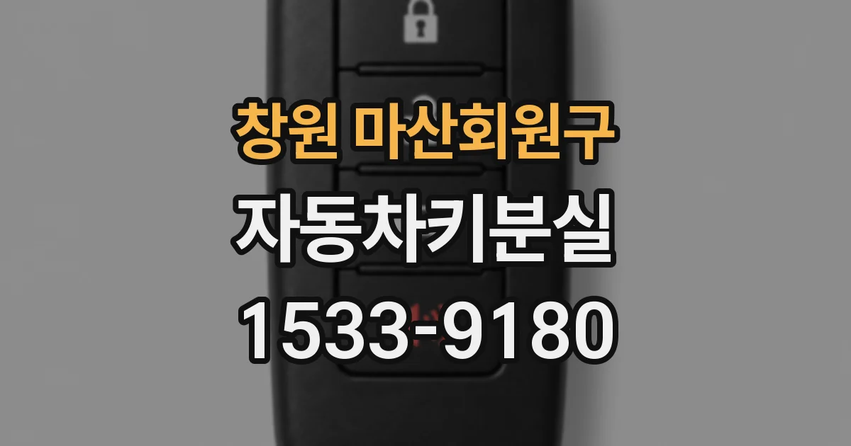 창원 마산회원구 자동차키분실