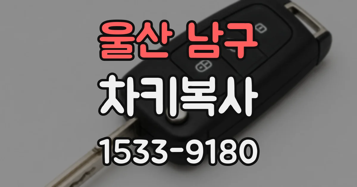 울산 남구 차키복사