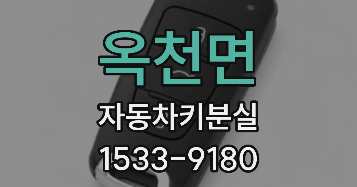 옥천면 자동차키분실