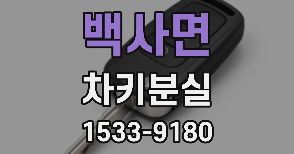 백사면 차키분실