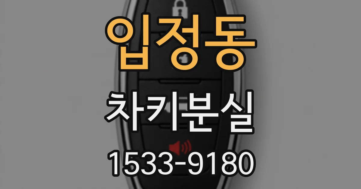 입정동 차키분실