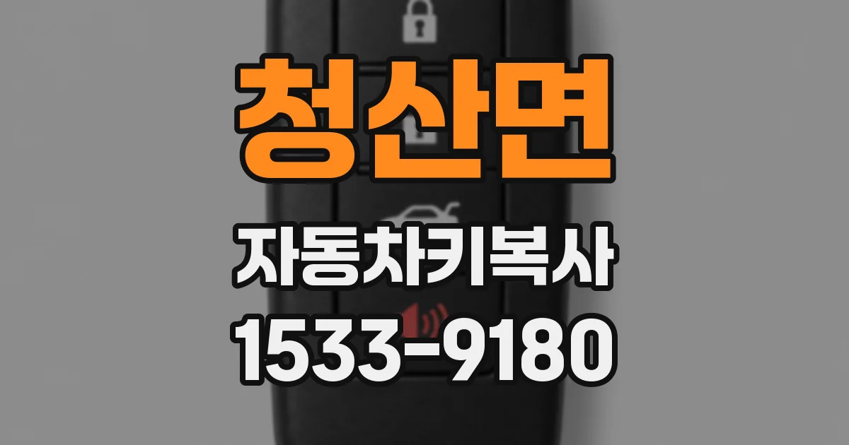 청산면 자동차키복사
