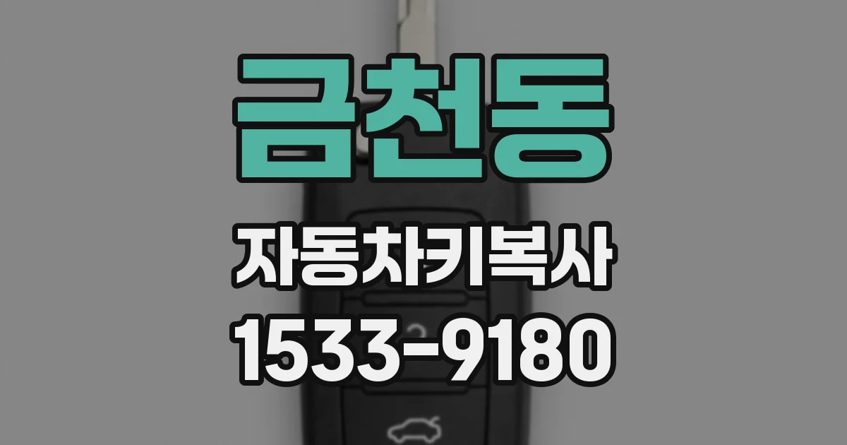 금천동 자동차키복사