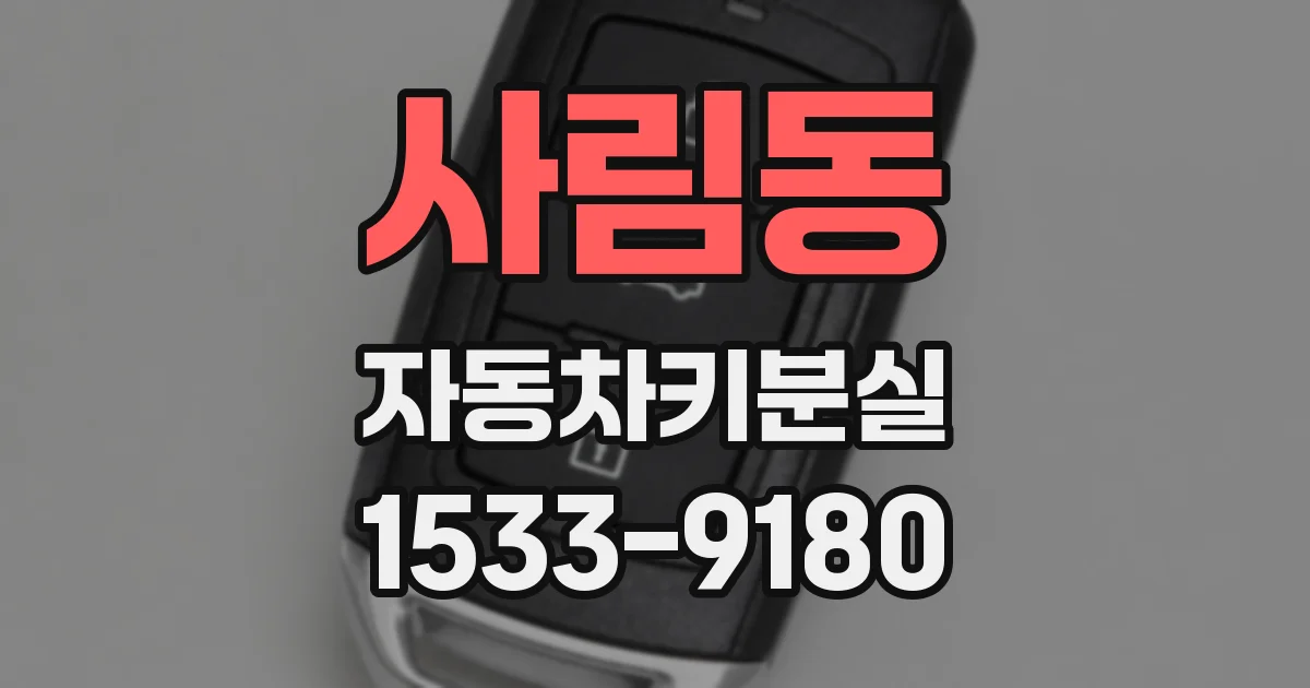 사림동 자동차키분실