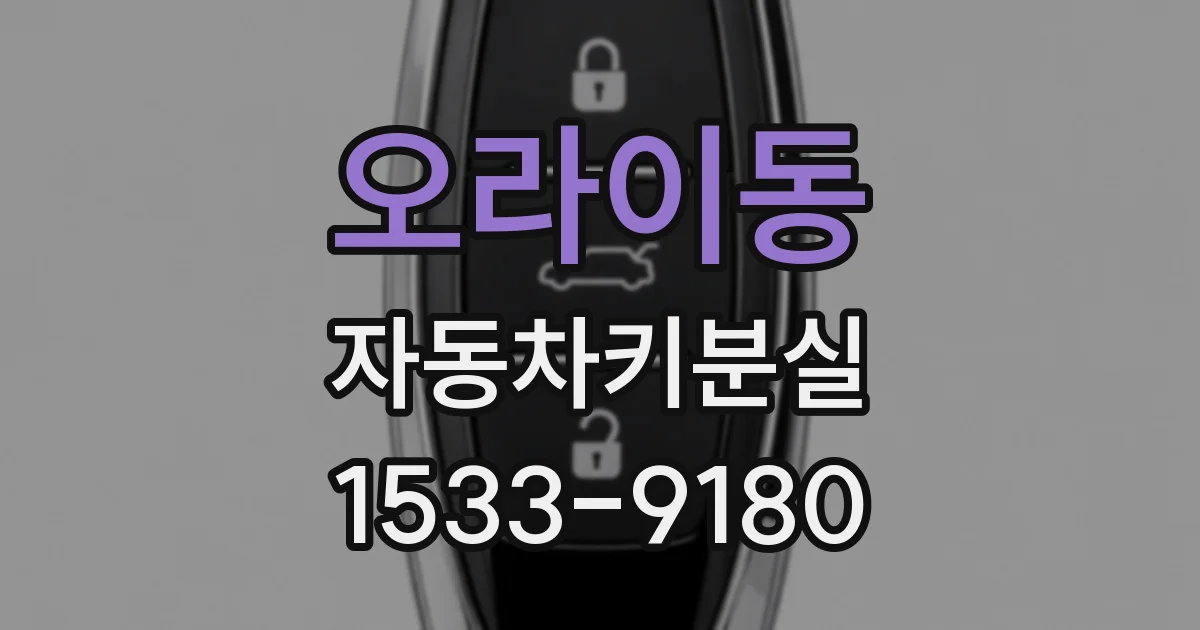 오라이동 자동차키분실