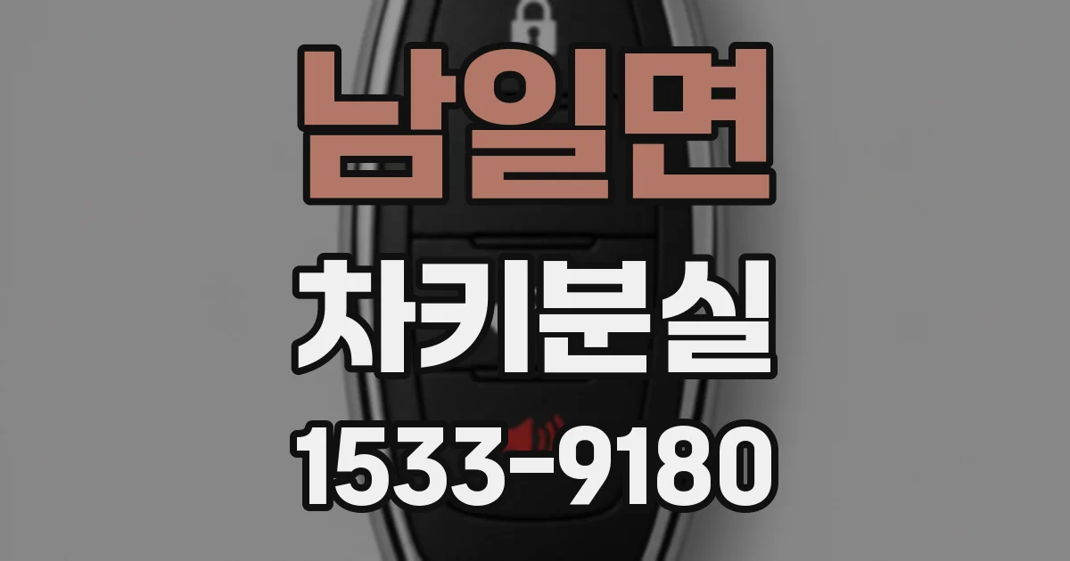 남일면 차키분실