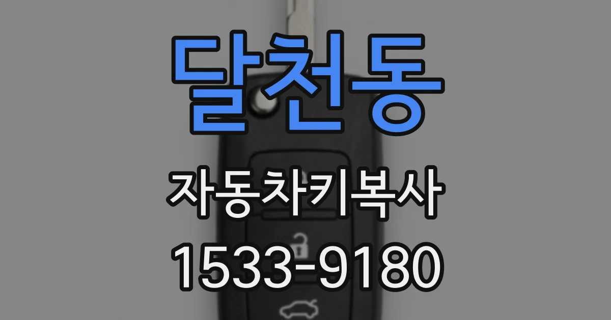 달천동 자동차키복사