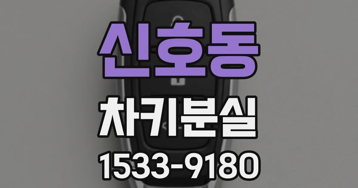 신호동 차키분실