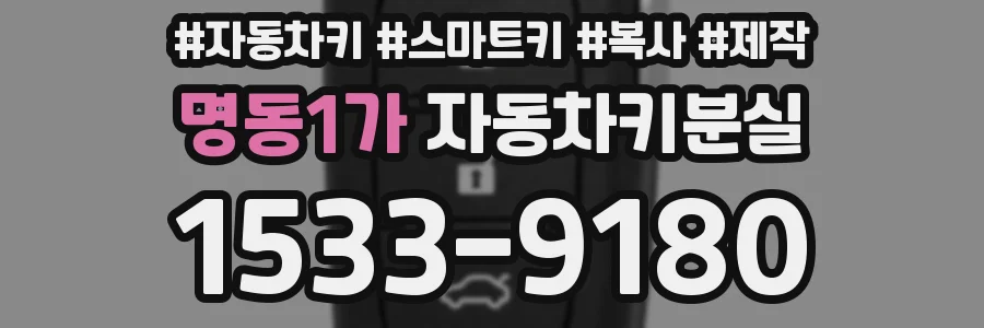 명동1가 자동차키분실