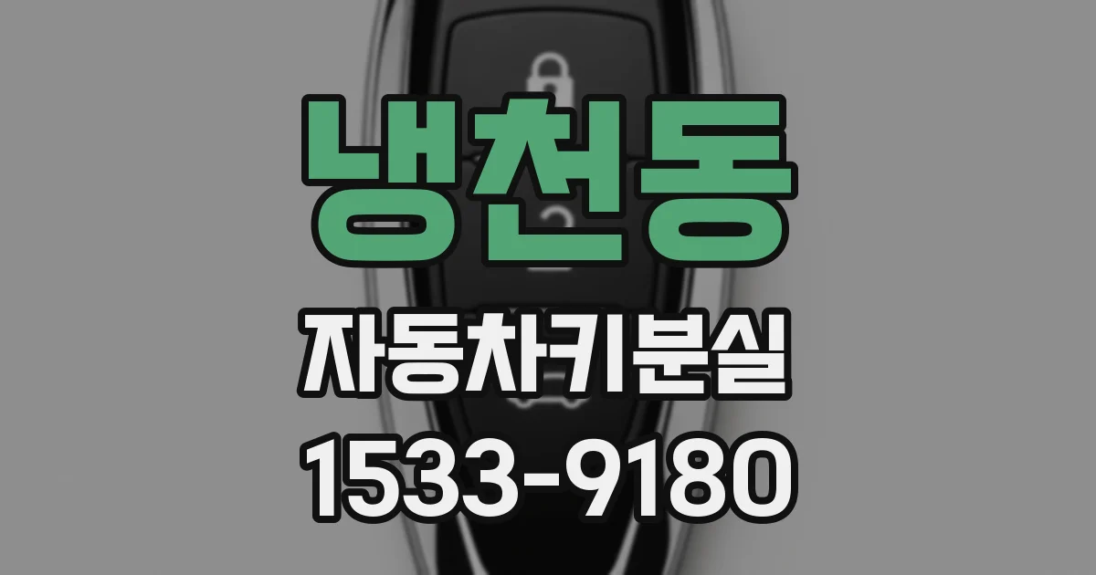 냉천동 자동차키분실