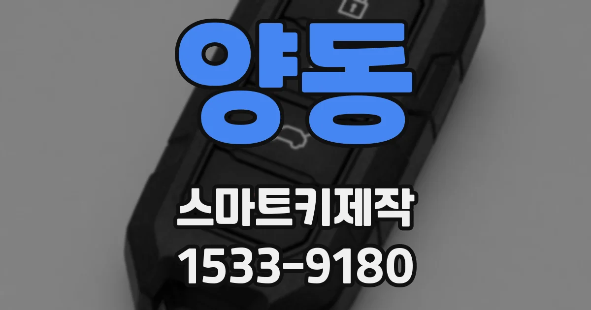 양동 스마트키제작