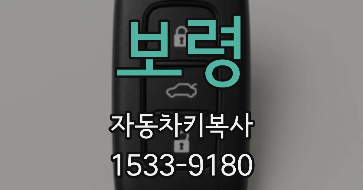 보령 자동차키복사