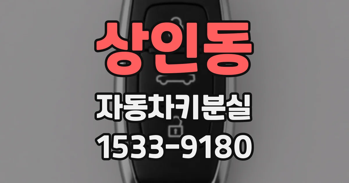상인동 자동차키분실