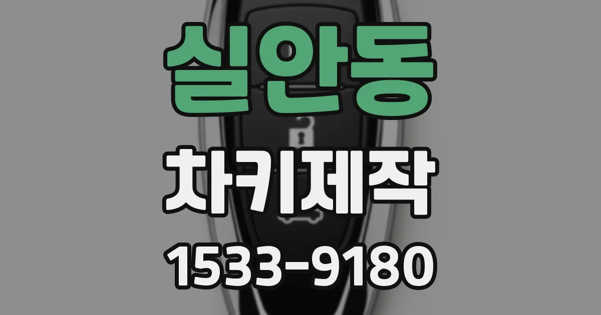 실안동 차키제작