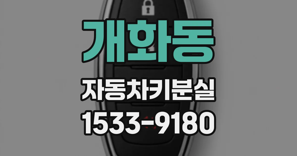 개화동 자동차키분실