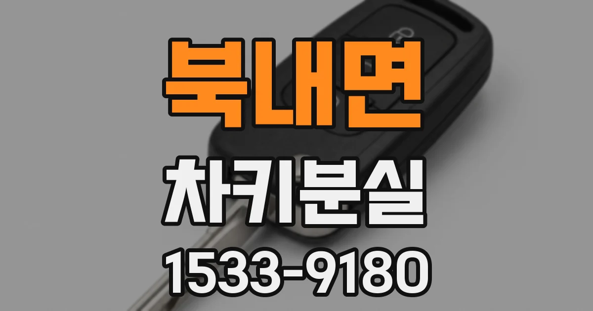 북내면 차키분실