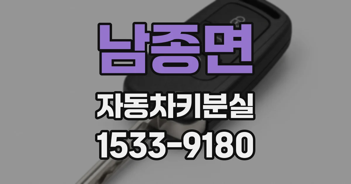 남종면 자동차키분실