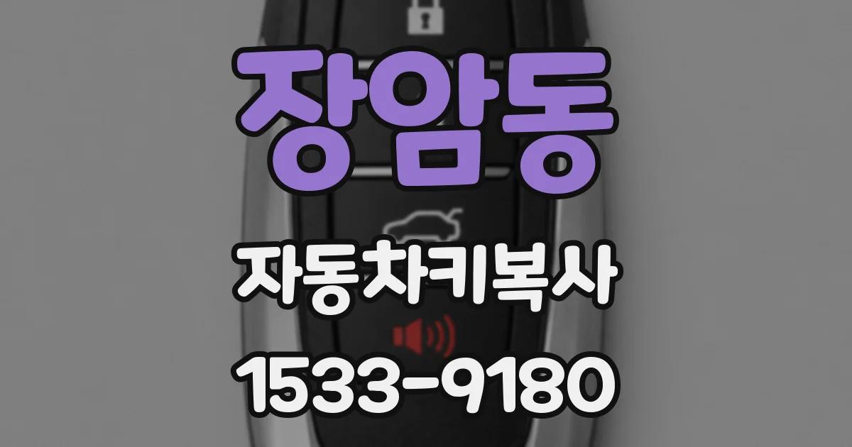 장암동 자동차키복사