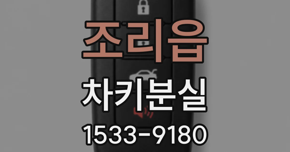 조리읍 차키분실
