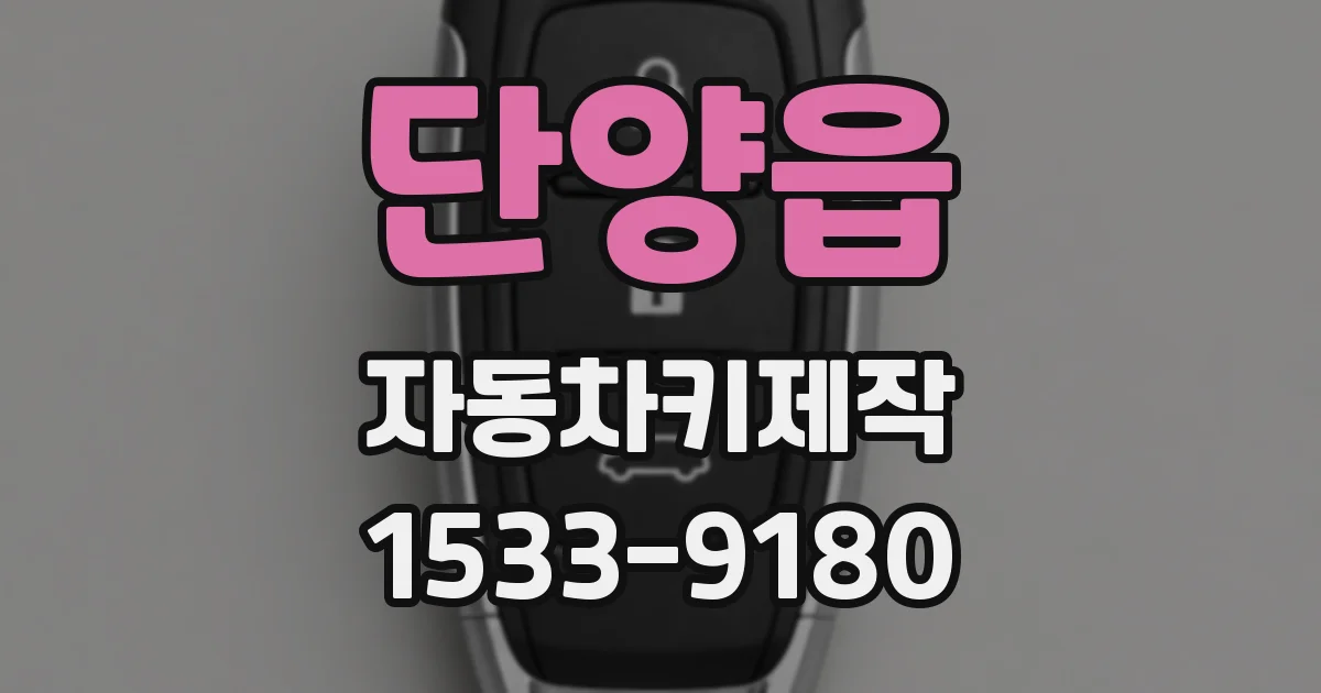 단양읍 자동차키제작