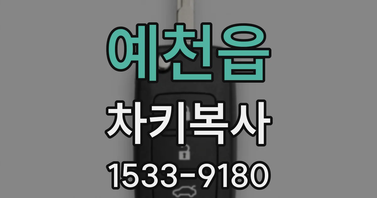 예천읍 차키복사