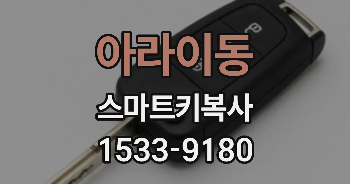 아라이동 스마트키복사