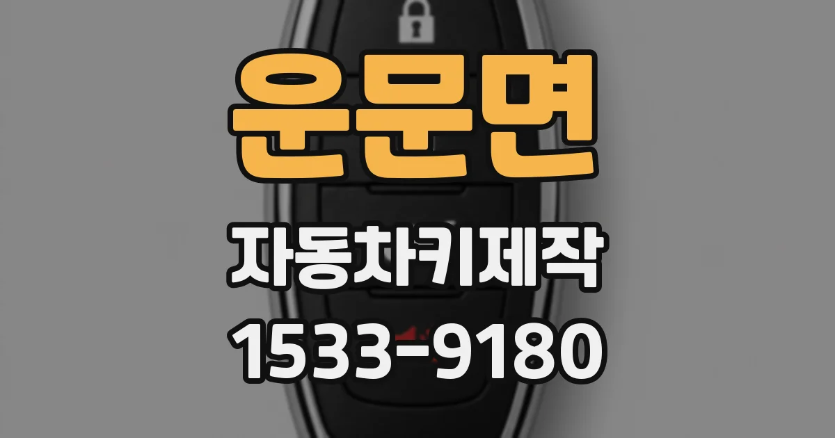 운문면 자동차키제작