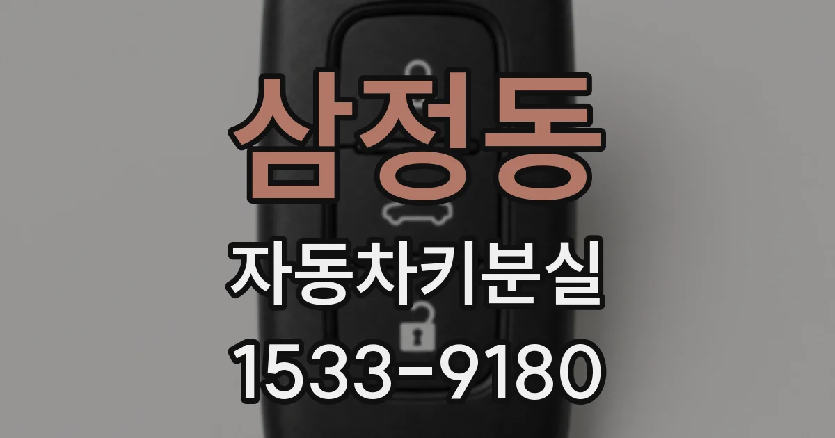 삼정동 자동차키분실