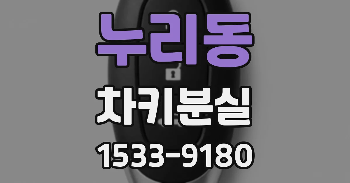 누리동 차키분실