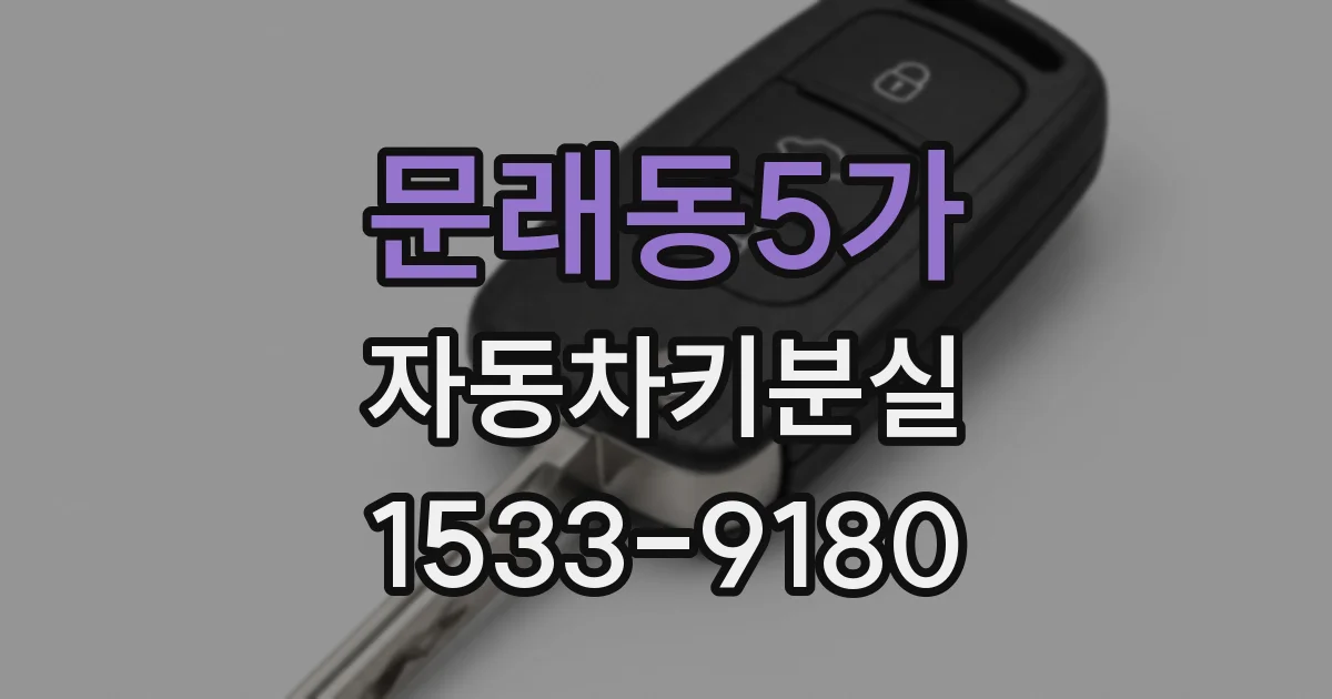 문래동5가 자동차키분실