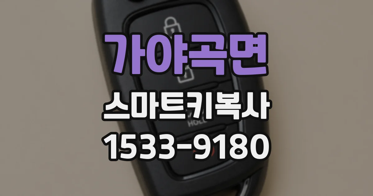 가야곡면 스마트키복사