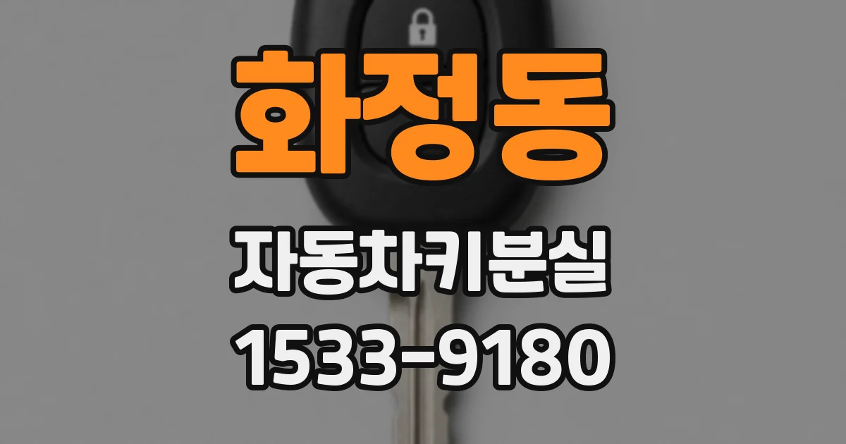 화정동 자동차키분실