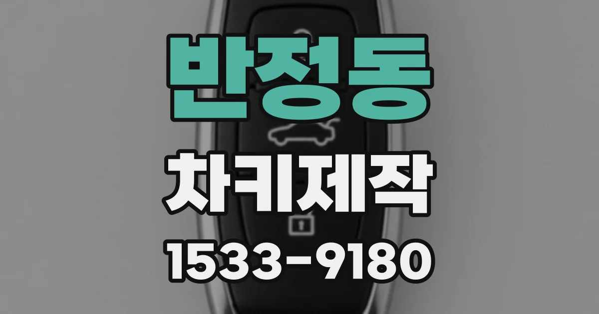 반정동 차키제작