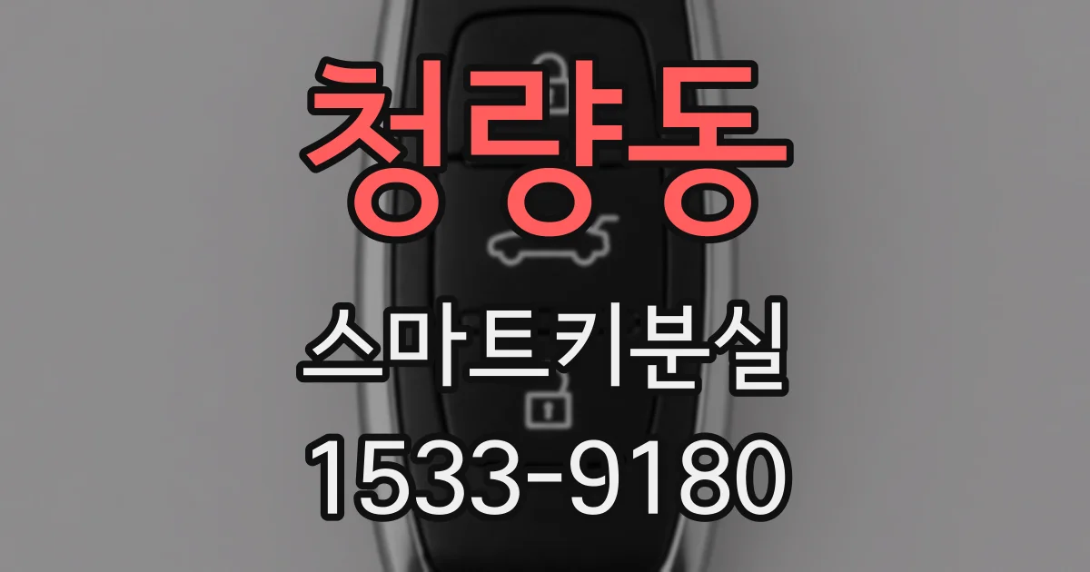 청량동 스마트키분실