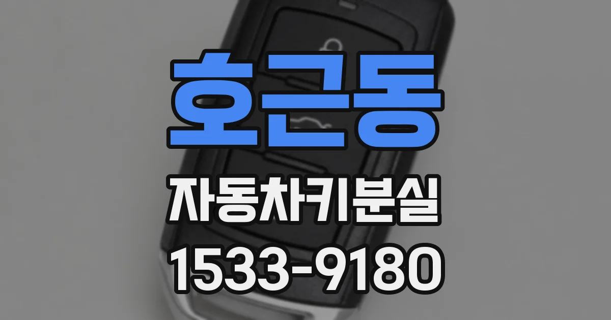 호근동 자동차키분실