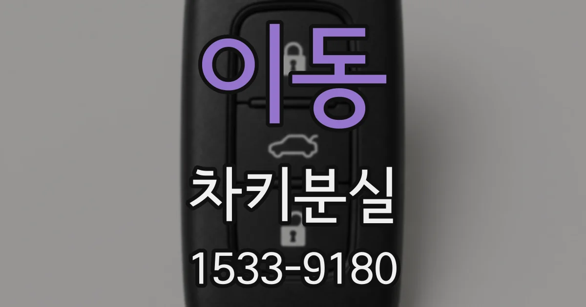 이동 차키분실