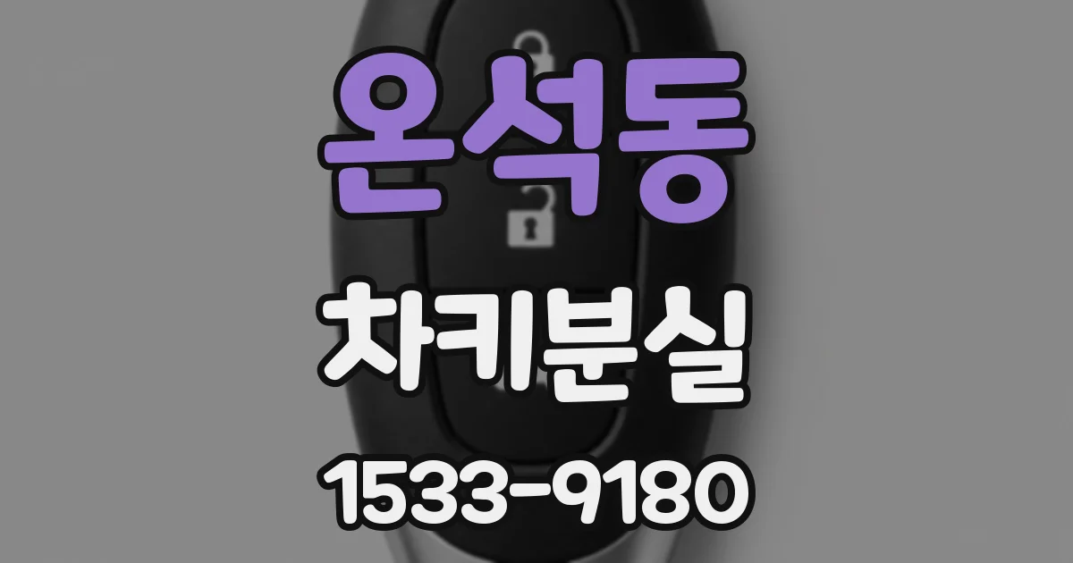 온석동 차키분실